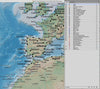 55 x 35 Inch World Digital Map with US States and Canadian Provinces - plus Land & Ocean Floor Terrain - Mercator Projection