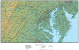 Digital Maryland Terrain map in Adobe Illustrator vector format with Terrain MD-USA-942225