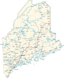 Maine State Map - Cut Out Style - Fit Together Series