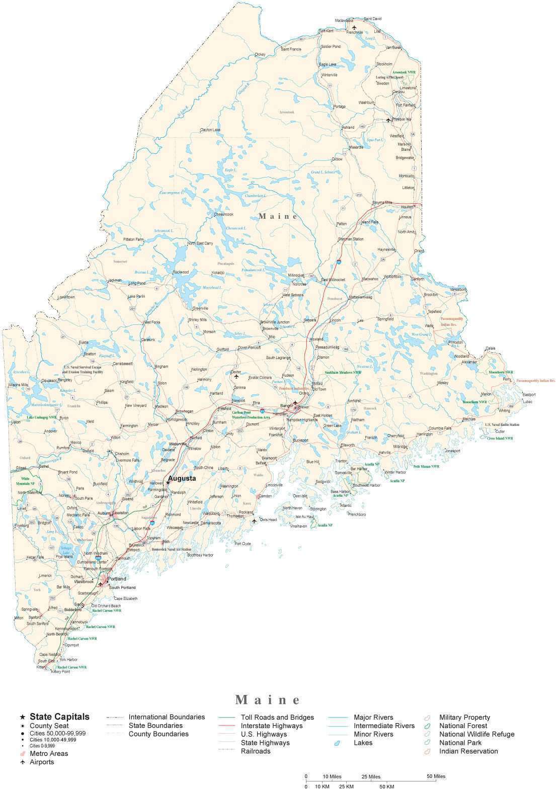 maine-detailed-cut-out-style-state-map-in-adobe-illustrator-vector-format-detailed-editable-map-from-map-resources for Free Printable Map Of Maine Maine Detailed Cut-Out Style State Map in Adobe Illustrator Vector Format. Detailed, editable map from Map Resources. for Free Printable Map Of Maine