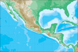 Digital Mexico Contour Contour map in Adobe Illustrator vector format