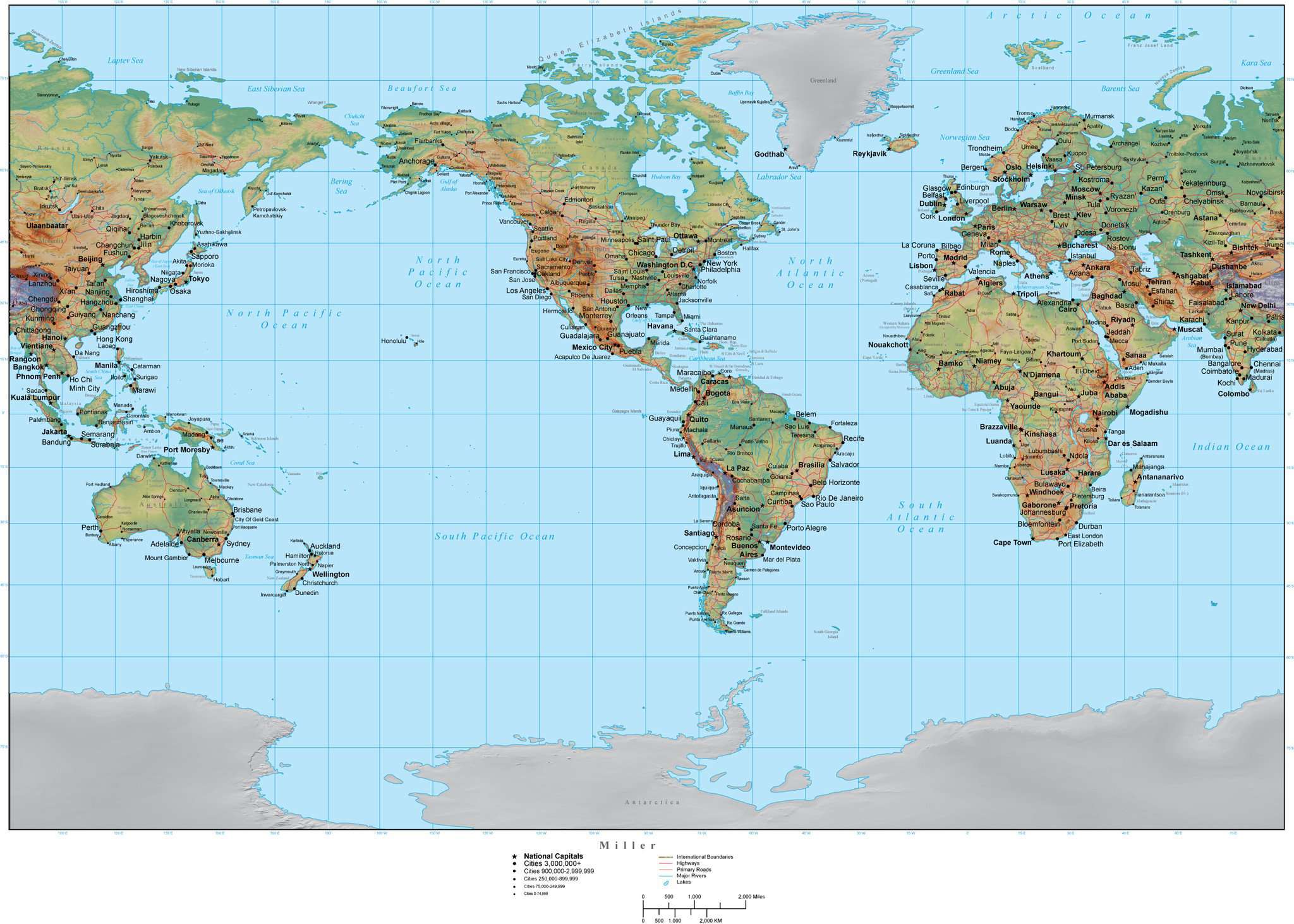 World Map With Only Rivers World Physical Map Rivers