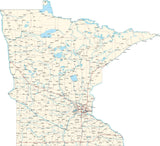 Minnesota State Map - Cut Out Style - Fit Together Series