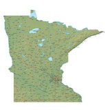 Digital Minnesota map in Fit Together style with Terrain MN-USA-852097