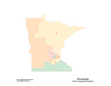 Digital Minnesota Map with 2022 Congressional Districts