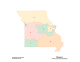 Digital Missouri Map with 2022 Congressional Districts