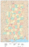 Detailed Mississippi Digital Map with Counties, Cities, Highways, Railroads, Airports, and more