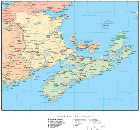 Maritime Provinces Map