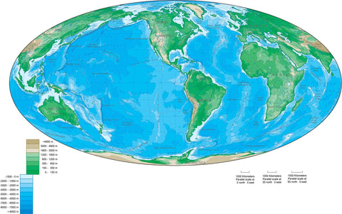 Digital World Contour map in Adobe Illustrator vector format.