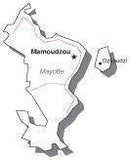 Mayotte Black & White Map With Major Cities