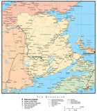 New Brunswick Province Map
