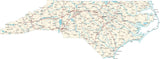 North Carolina State Map - Cut Out Style - Fit Together Series