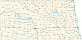 North Dakota State Map - Cut Out Style - Fit Together Series