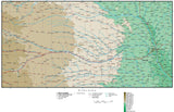 Nebraska Map with Contour Background