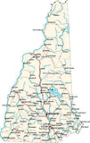 New Hampshire State Map - Cut Out Style - Fit Together Series