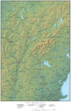 Digital New Hampshire Terrain map in Adobe Illustrator vector format with Terrain NH-USA-942191