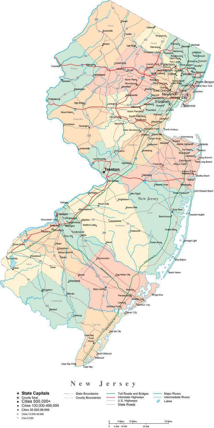 Map of New Jersey