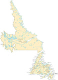 Newfoundland and Labrador Province Map - Fit-Together Style