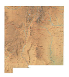 Digital New Mexico map in Fit Together style with Terrain NM-USA-852106