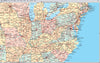 Poster Size North America Map with US States and Canada Provinces