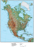 North America in Adobe Illustrator vector format with Photoshop terrain image NOAMER-952953