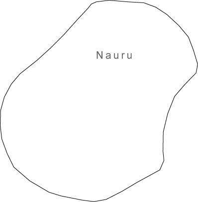 Digital Black & White Nauru map in Adobe Illustrator EPS vector format