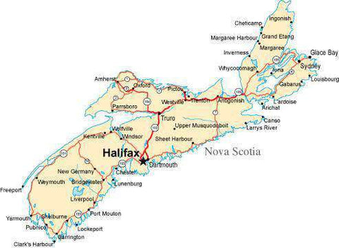 Nova Scotia Province Map - Fit-Together Style