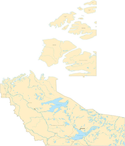 Northwest Territories Map - Fit Together Style