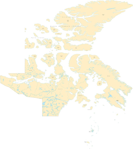 Nunavut Territory Map - Fit Together Style