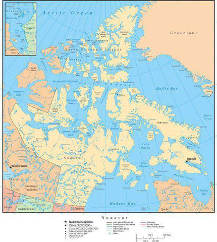 Nunavut Territory Map