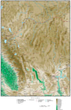 Nevada Map with Contour Background