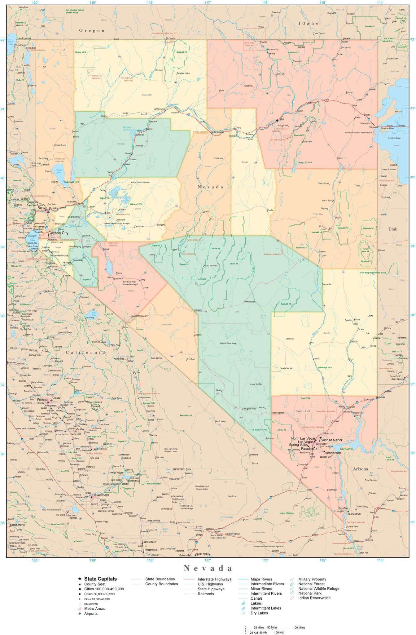Nev Map Large Detailed Tourist Map Of Nevada With Cities And Towns 2400x3000