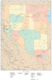Detailed Nevada Digital Map with Counties, Cities, Highways, Railroads, Airports, and more