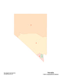 Digital Nevada Map with 2022 Congressional Districts