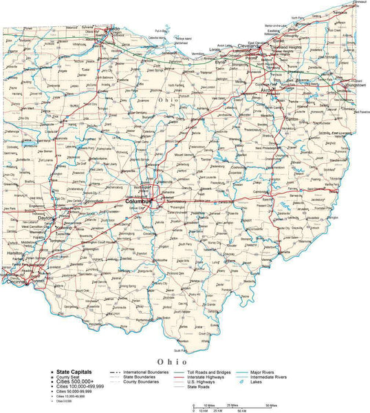 Ohio Highway Map Highways