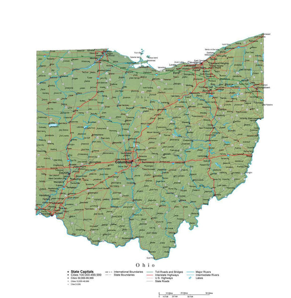 Ohio Road Map With Cities Maps | Ohio Department Of Transportation