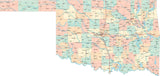 Oklahoma State Map - Multi-Color Style - Fit Together Series