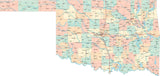 Oklahoma State Map - Multi-Color Style - Fit Together Series