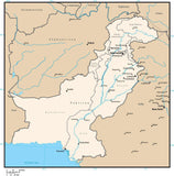 Pakistan Digital Vector Map with Provinces and Cities