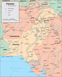 Digital Pakistan map in Adobe Illustrator vector format