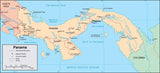 Digital Panama map in Adobe Illustrator vector format