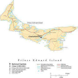 Prince Edward Island Map - Cut-Out Style