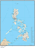 Philippines Digital Vector Map with Province Areas