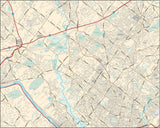 Northwestern Philadelphia PA Map - 120 square miles - with Local Streets