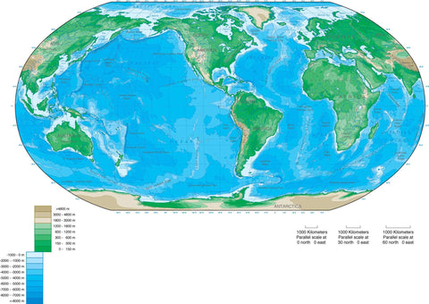 Digital World Contour map in Adobe Illustrator vector format.