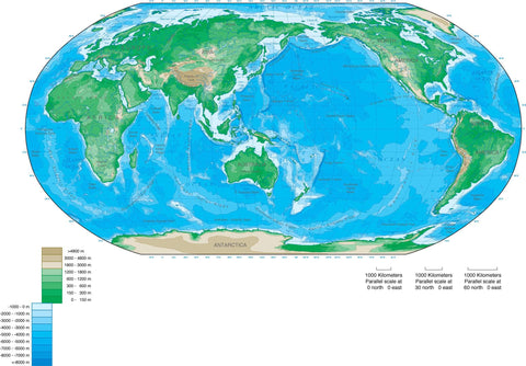 Digital World Contour map in Adobe Illustrator vector format.