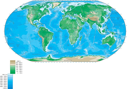 Digital World Contour map in Adobe Illustrator vector format.