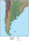 Southern South America Terrain map in Adobe Illustrator vector format with Photoshop terrain image S-SAMR-952773
