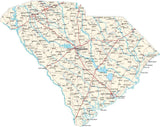 South Carolina State Map - Cut Out Style - Fit Together Series