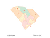 Digital South Carolina Map with 2022 Congressional Districts